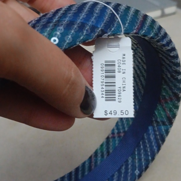 J.Crew Sequin tartan puff headband - Picture 3 of 3